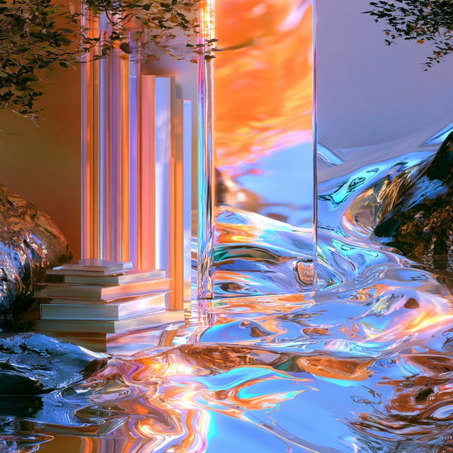 Iridescent Quiver style, Midjourney V8.2, render 3 of 4