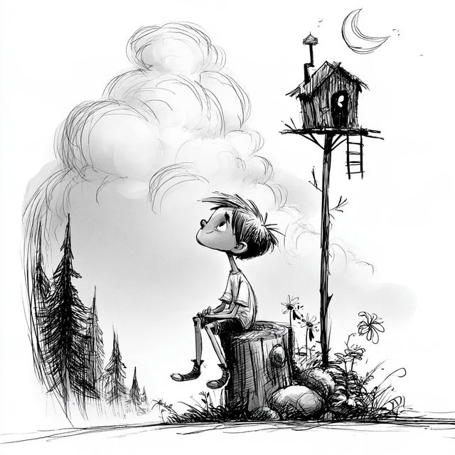 Inkscratchery style, Midjourney V8.2, render 2 of 4