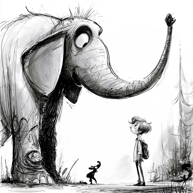 Inkscratchery style, Midjourney V8.2, render 1 of 4