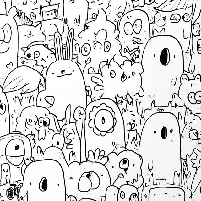 Linocrowd style, Midjourney V8.2, render 1 of 4