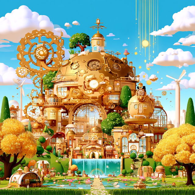 Gearscript Monastery style, Midjourney V8.2, render 4 of 4
