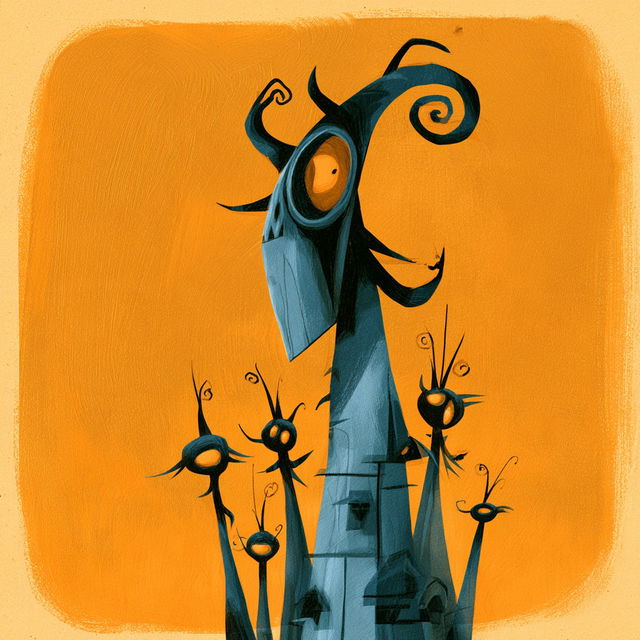 Cinder Fume Towers style, Midjourney V8.2, render 4 of 4