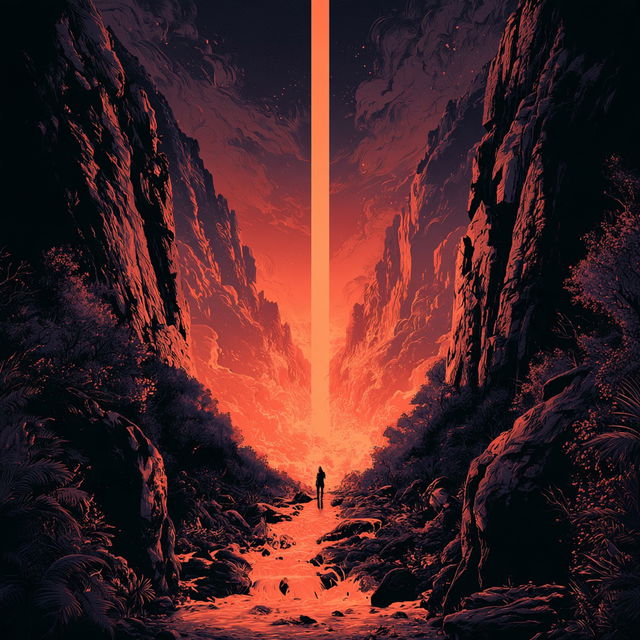 Cryovolcanic Silhouette style, Midjourney V8.2, render 2 of 4