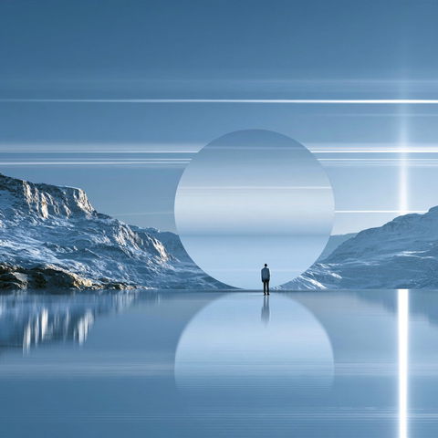Glacier Plate Surrealism style (SREF codes), Midjourney V8.2