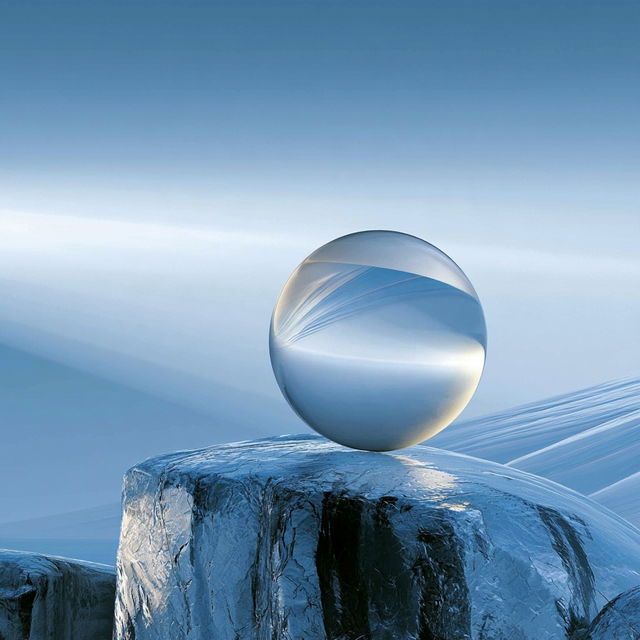 Glacier Plate Surrealism style, Midjourney V8.2, render 4 of 4