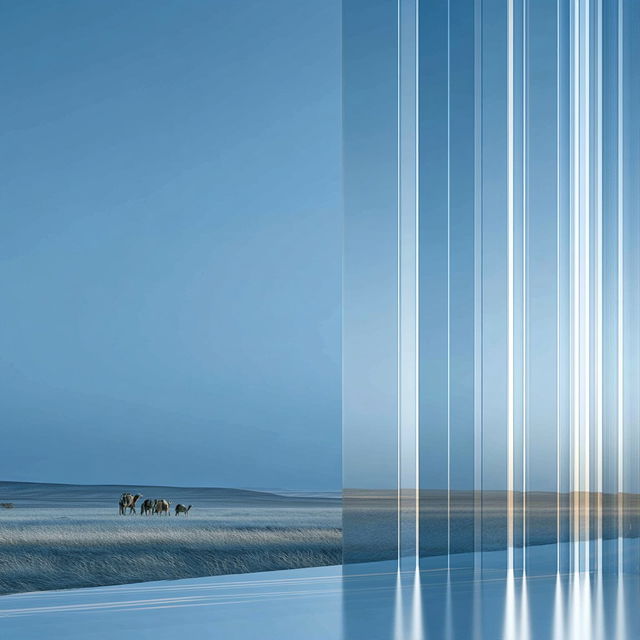 Glacier Plate Surrealism style, Midjourney V8.2, render 3 of 4