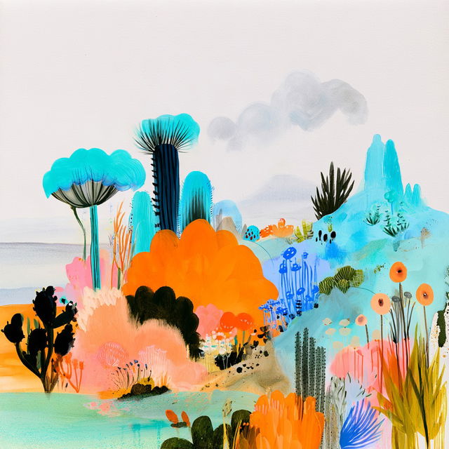 Paintflora Oddity style, Midjourney V8.2, render 2 of 4