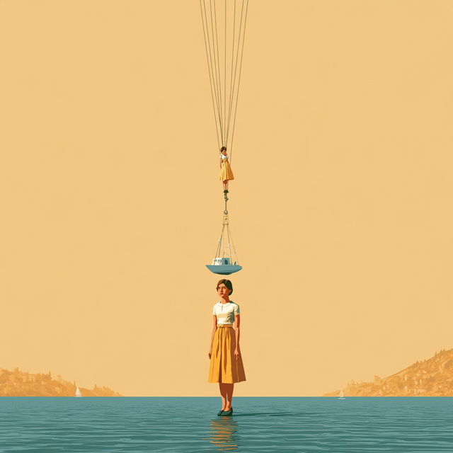 Parachute Ligature style, Midjourney V8.2, render 4 of 4