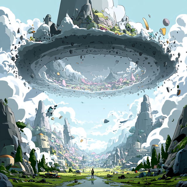 Inkbound Sky Fables style, Midjourney V8.2, render 2 of 4