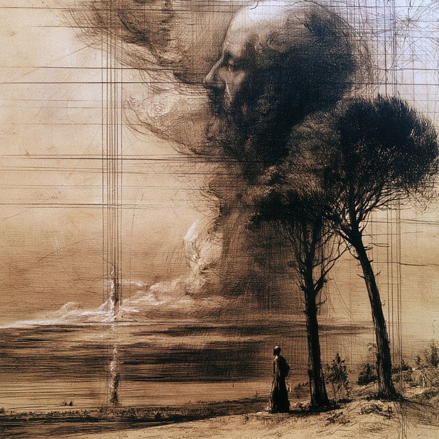 Sepia Morphograph style, Midjourney V8.2, render 3 of 4