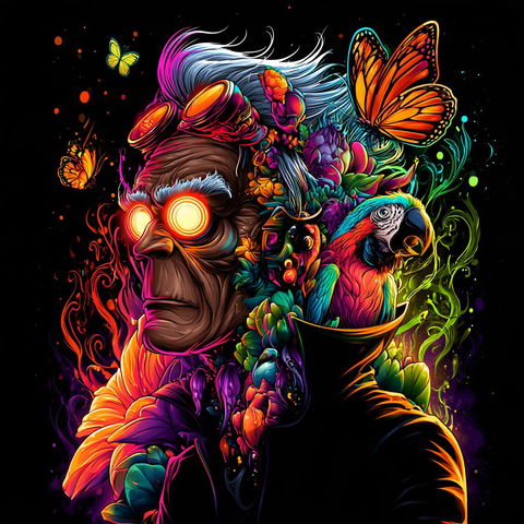 Blacklight Batik style (SREF codes), Midjourney V8.2
