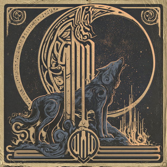 Letterpress Mythoglyph style, Midjourney V8.2, render 1 of 4