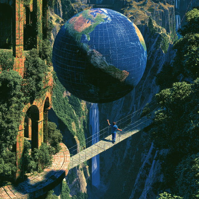 Alpenglyphic style, Midjourney V8.2, render 4 of 4