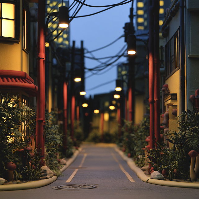 Bluehour Burrowism style, Midjourney V8.2, render 4 of 4