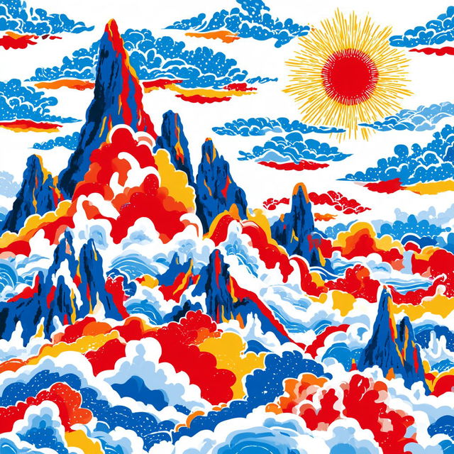 The Pagoda Swirl School style, Midjourney V8.2, render 2 of 4