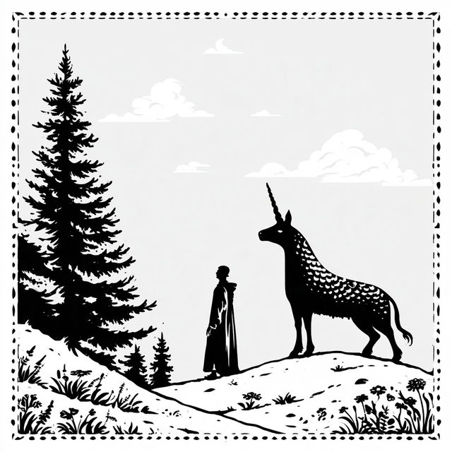 Ink Heraldry style, Midjourney V8.2, render 1 of 4