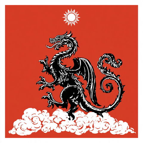 Ink Heraldry style (SREF codes), Midjourney V8.2