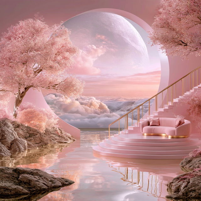 The Pink Meridian Society style, Midjourney V8.2, render 4 of 4