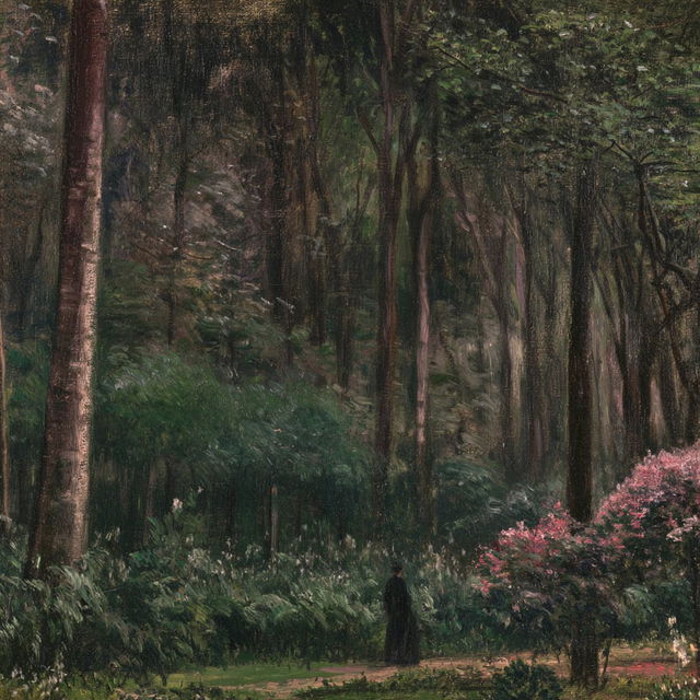 Brushcut Woodland Montage style, Midjourney V8.2, render 3 of 4