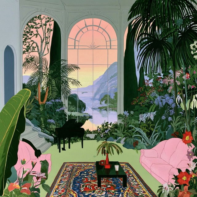 Botanical Flashgarden style, Midjourney V8.2, render 3 of 4