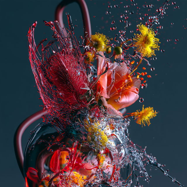 Kinetofluidics style, Midjourney V8.2, render 2 of 4