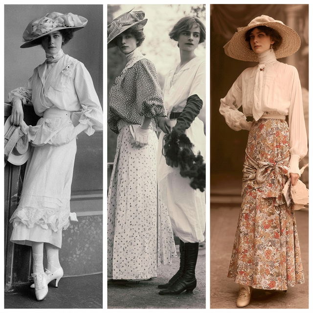 1910s fashion style, Midjourney V8.2, render 1 of 4