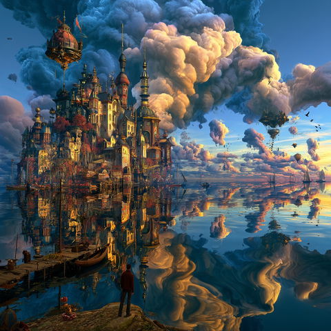 Baroque Steampunk Vistas style (SREF codes), Midjourney V8.2