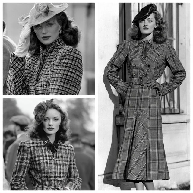 1940s fashion style, Midjourney V8.2, render 2 of 4