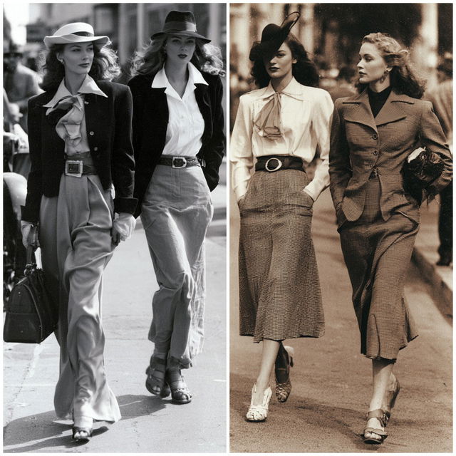 1940s fashion style, Midjourney V8.2, render 1 of 4