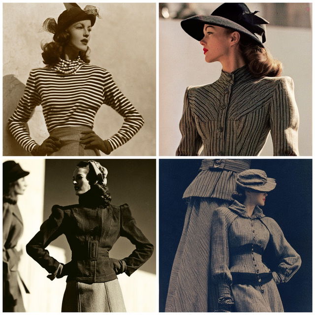 1940s fashion style, Midjourney V8.2, render 3 of 4