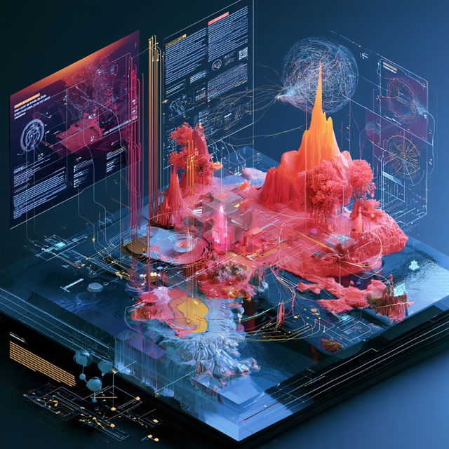 Quinacridone Topograph style, Midjourney V8.2, render 3 of 4