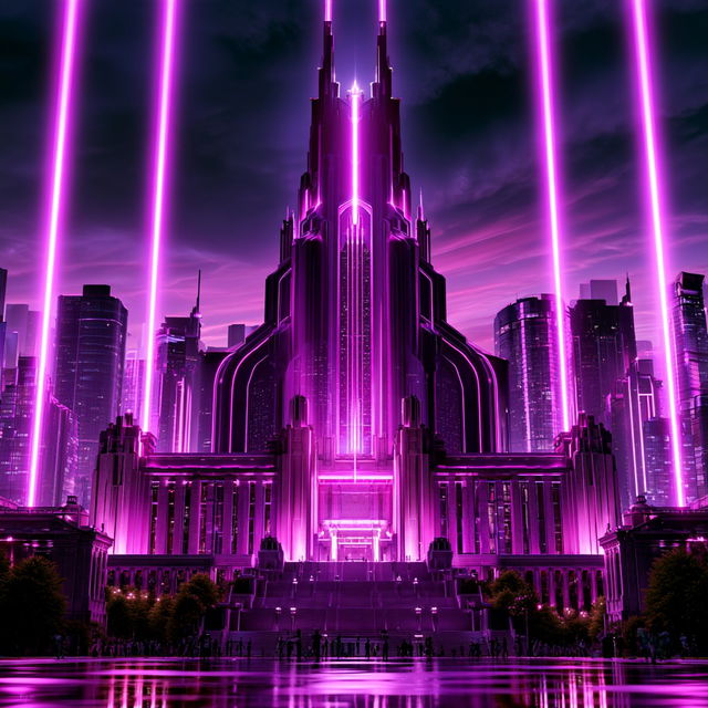 Ultraviolet Megalith style, Midjourney V8.2, render 1 of 4