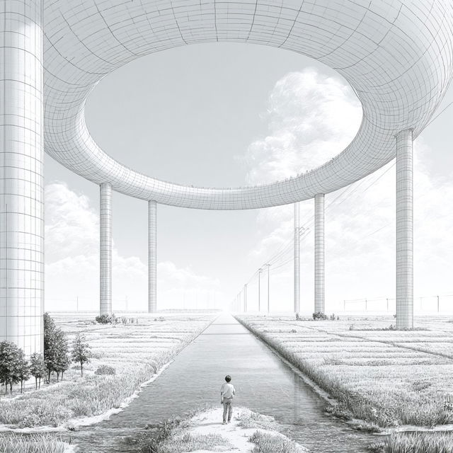 Orrey Monumentism style, Midjourney V8.2, render 2 of 4
