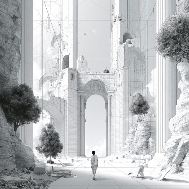 Orrey Monumentism style, Midjourney V8.2, render 1 of 4