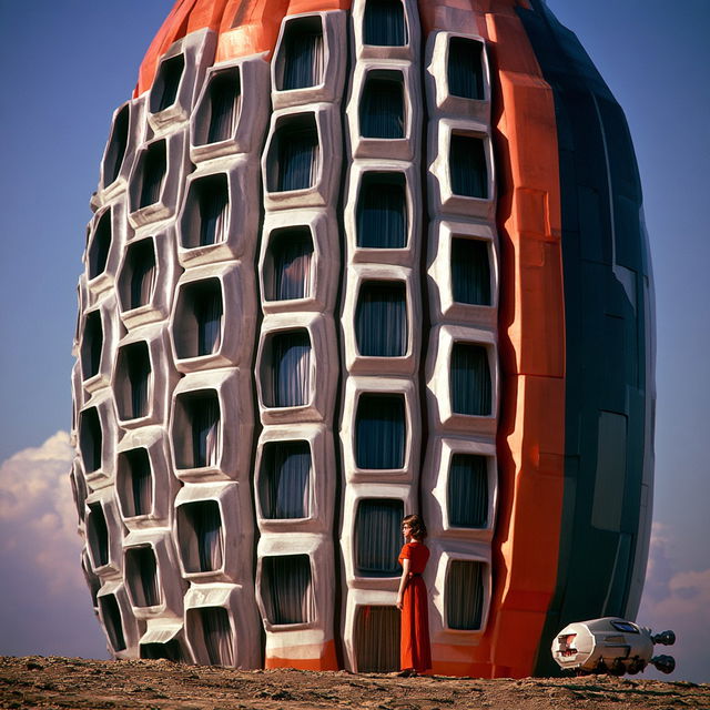 Arcology Foxtrot style, Midjourney V8.2, render 2 of 4