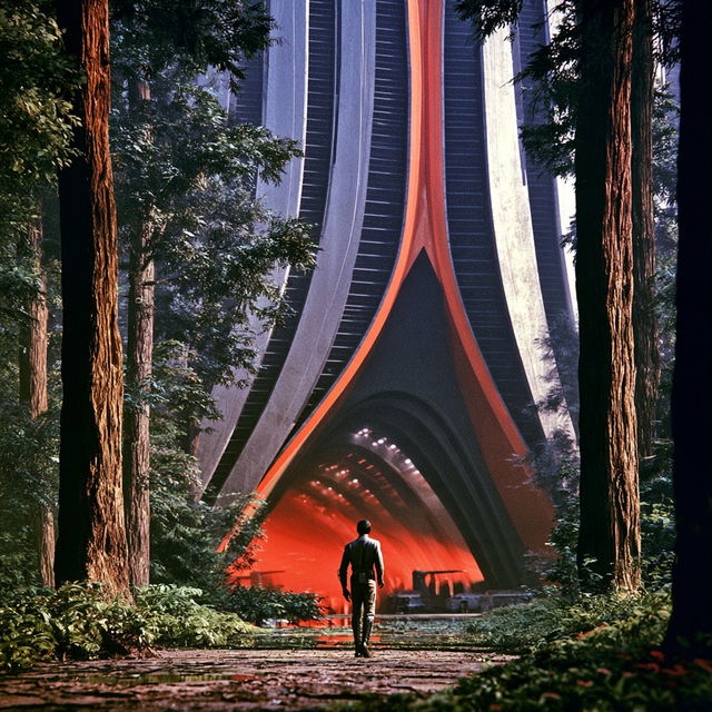 Arcology Foxtrot style, Midjourney V8.2, render 3 of 4