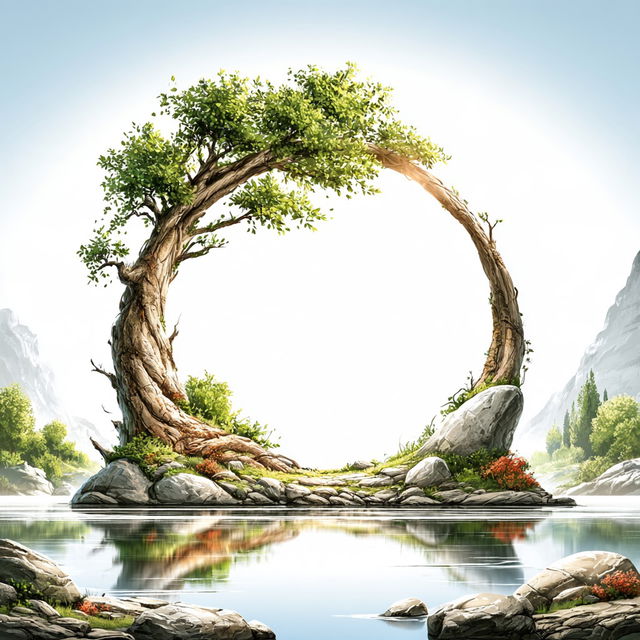 Petalithic Panorama style, Midjourney V8.2, render 2 of 4