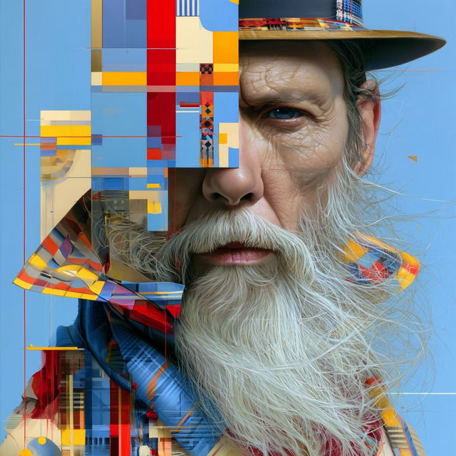 Heliograph Harlequinism style, Midjourney V8.2, render 4 of 4