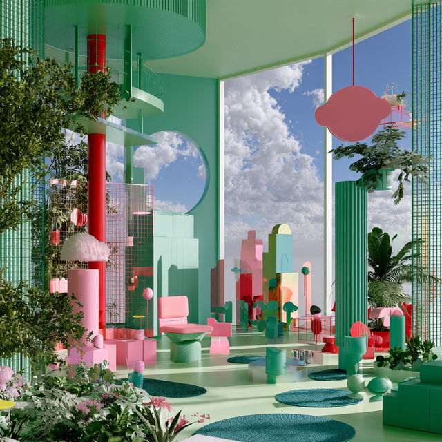 Orbital Garden style, Midjourney V8.2, render 2 of 4
