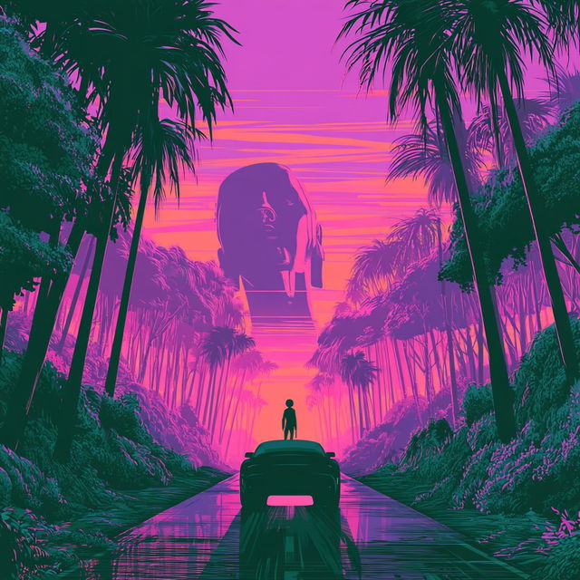 Palmchrome Roadism style, Midjourney V8.2, render 3 of 4