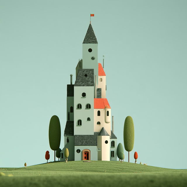 Castellune style, Midjourney V8.2, render 4 of 4