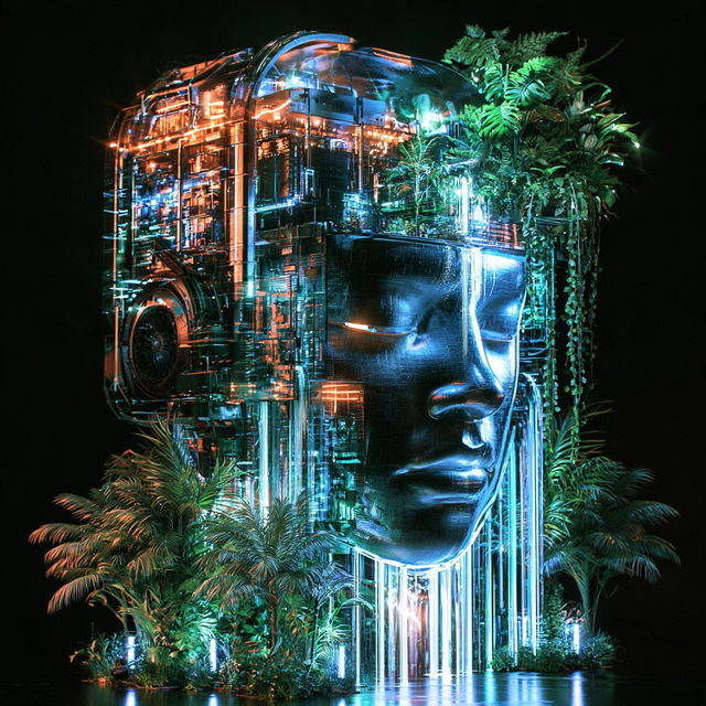 Citrine Biomechanical Array style, Midjourney V8.2, render 3 of 4