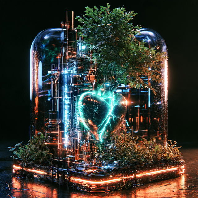 Citrine Biomechanical Array style, Midjourney V8.2, render 1 of 4