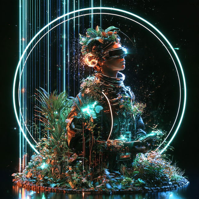 Citrine Biomechanical Array style, Midjourney V8.2, render 4 of 4
