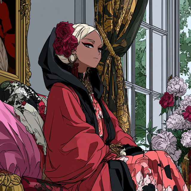Inkblossom Japonisme style, Midjourney V8.2, render 1 of 4