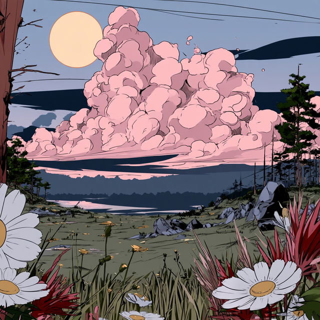Inkblossom Japonisme style, Midjourney V8.2, render 3 of 4