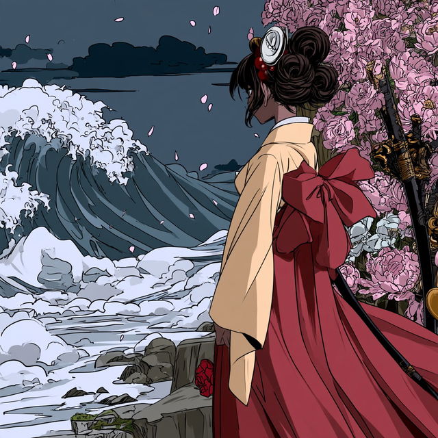 Inkblossom Japonisme style, Midjourney V8.2, render 4 of 4