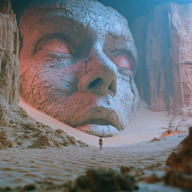 Orange Colossus style, Midjourney V8.2, render 2 of 4
