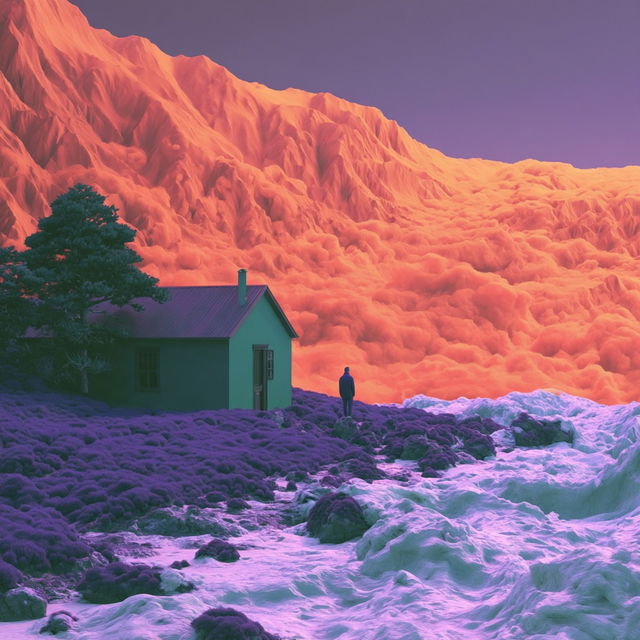 Sculptural Chromagrotto style, Midjourney V8.2, render 1 of 4