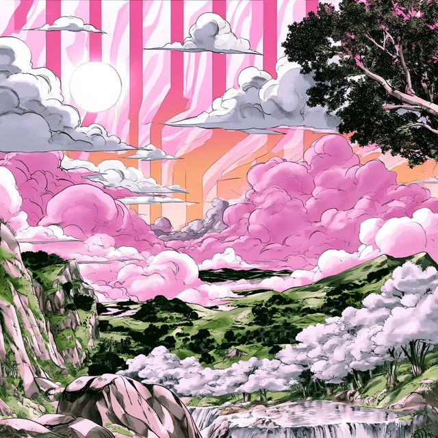 Ornamental Anime Vitreism style, Midjourney V8.2, render 3 of 4